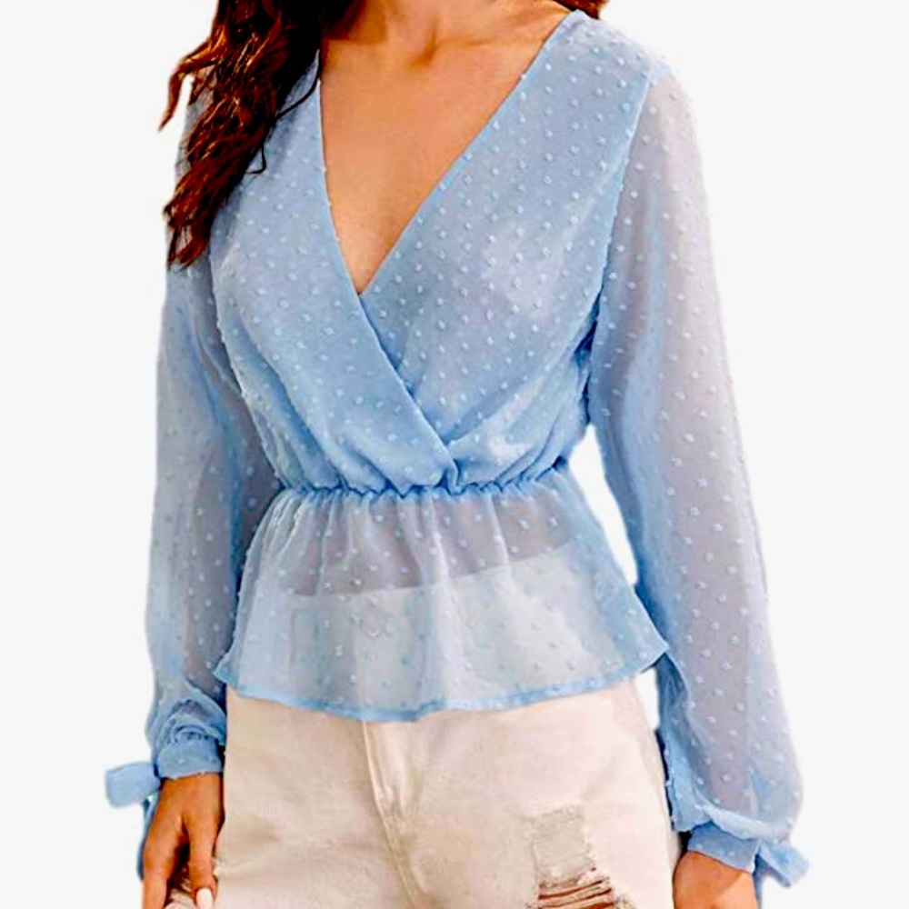 Blue blouse, size XL